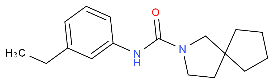 N-(3-ethylphenyl)-2-azaspiro[4.4]nonane-2-carboxamide_分子结构_CAS_)