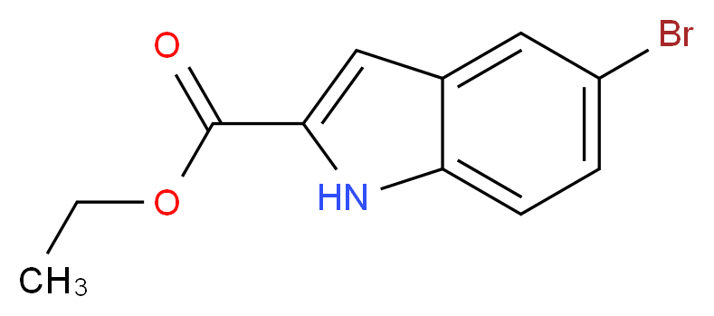 5-BROMOINDOLE-2-CARBOXYLIC ACID ETHYL ESTER_分子结构_CAS_16732-70-0)