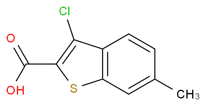 3-氯-6-甲基苯并[b]噻吩-2-羧酸_分子结构_CAS_34576-96-0)