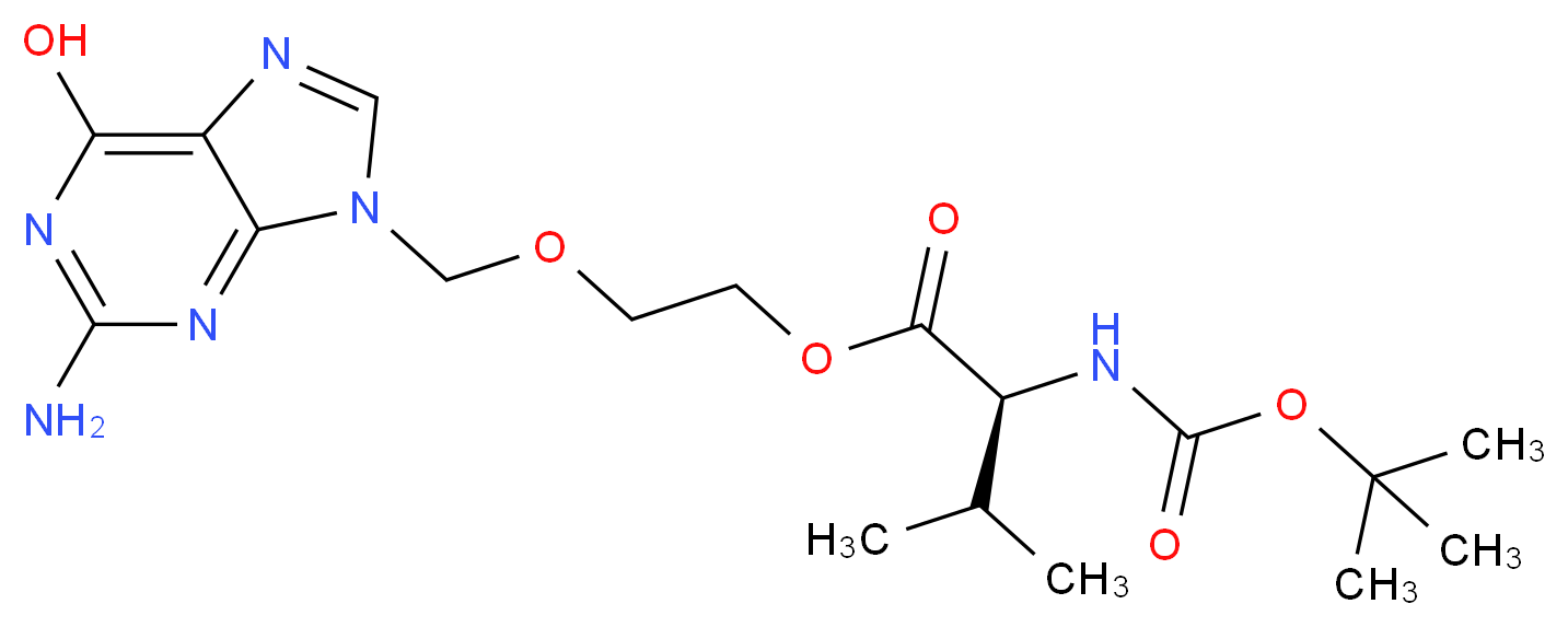 N-t-Boc Valacyclovir_分子结构_CAS_502421-44-5)