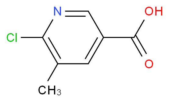 6-Chloro-5-methylnicotinic acid_分子结构_CAS_66909-29-3)