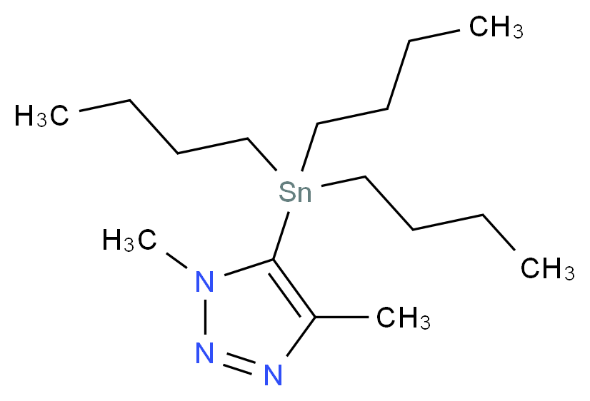 1,4-dimethyl-5-(tributylstannyl)-1H-1,2,3-triazole_分子结构_CAS_1047637-17-1