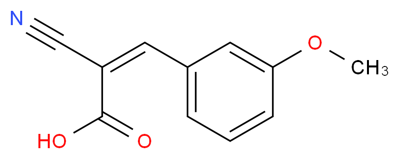 (2Z)-2-cyano-3-(3-methoxyphenyl)prop-2-enoic acid_分子结构_CAS_126058-00-2