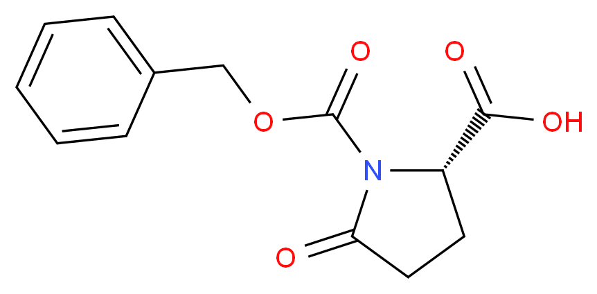 (2S)-1-[(benzyloxy)carbonyl]-5-oxopyrrolidine-2-carboxylic acid_分子结构_CAS_32159-21-0