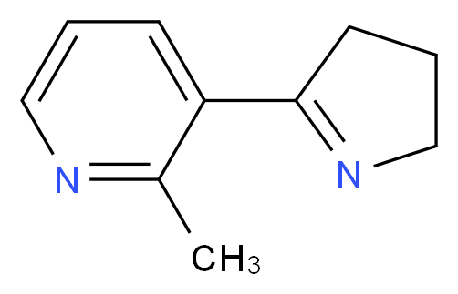 3-(3,4-dihydro-2H-pyrrol-5-yl)-2-methylpyridine_分子结构_CAS_65719-03-1