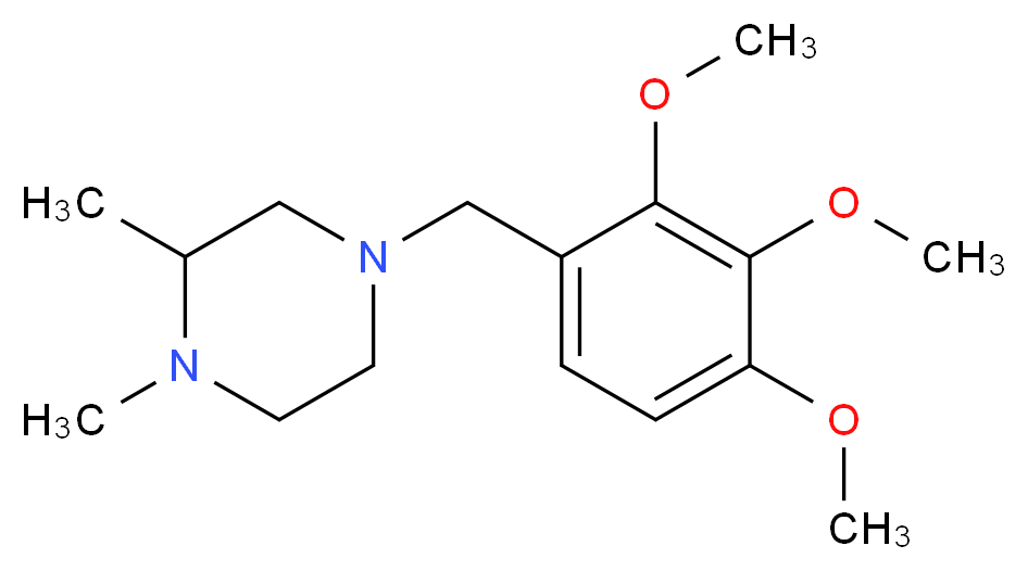 1,2-dimethyl-4-(2,3,4-trimethoxybenzyl)piperazine_分子结构_CAS_)