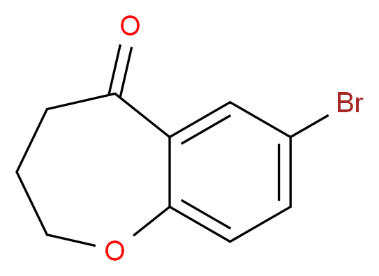 7-bromo-2,3,4,5-tetrahydro-1-benzoxepin-5-one_分子结构_CAS_55580-08-0