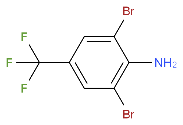 2,6-二溴-4-(三氟甲基)苯胺_分子结构_CAS_72678-19-4)