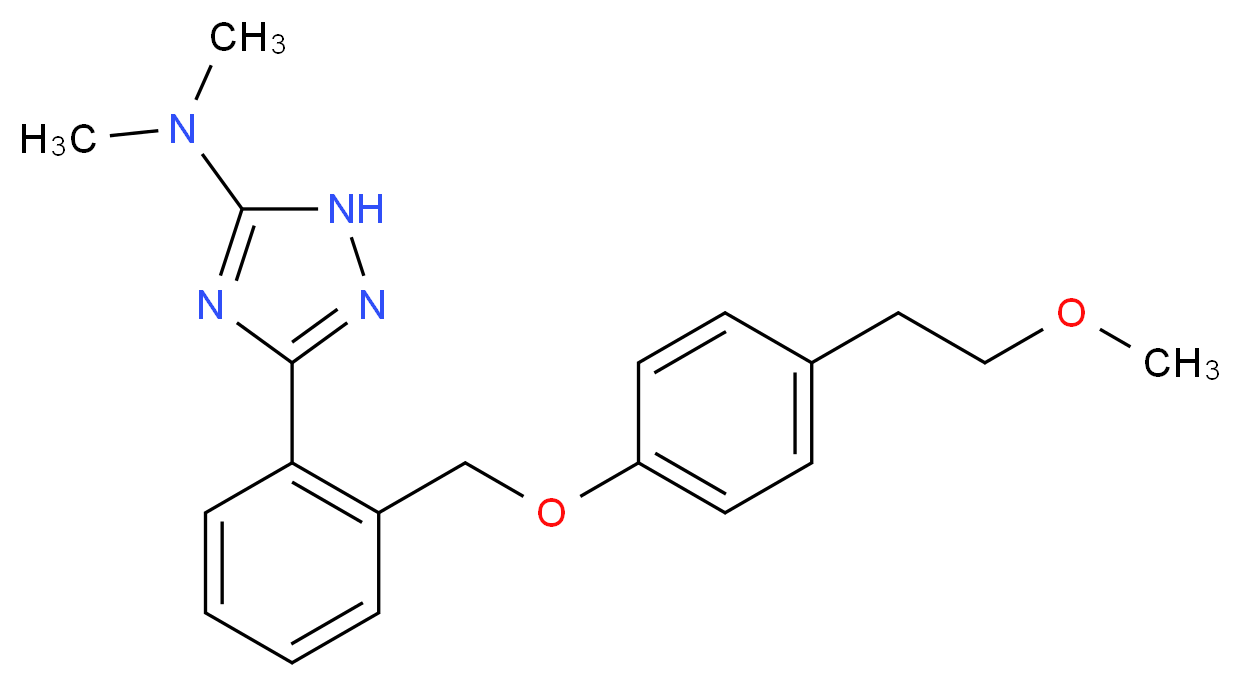 3-(2-{[4-(2-methoxyethyl)phenoxy]methyl}phenyl)-N,N-dimethyl-1H-1,2,4-triazol-5-amine_分子结构_CAS_)