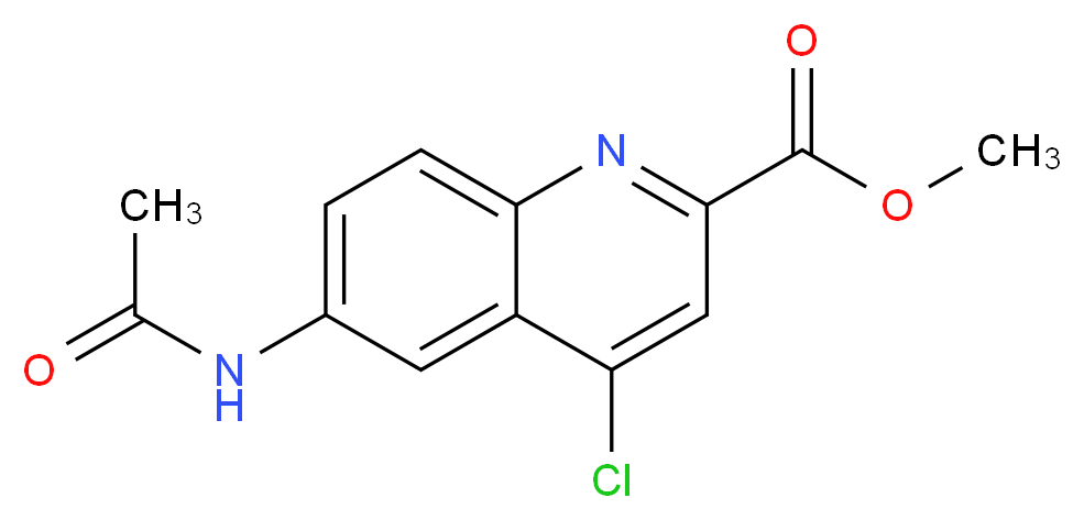 methyl 4-chloro-6-acetamidoquinoline-2-carboxylate_分子结构_CAS_1133115-95-3