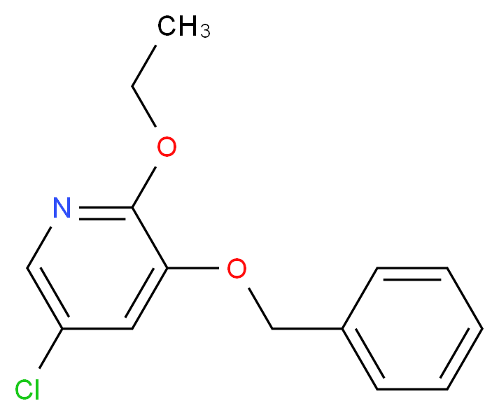 3-(Benzyloxy)-5-chloro-2-ethoxypyridine_分子结构_CAS_1245563-13-6)