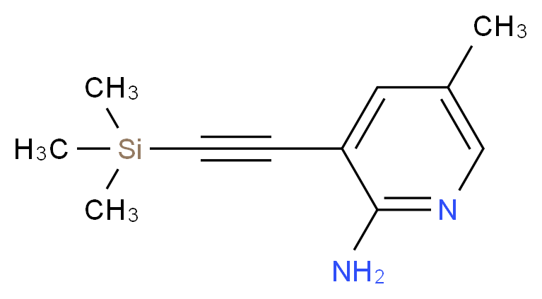 5-Methyl-3-((trimethylsilyl)ethynyl)pyridin-2-amine_分子结构_CAS_500903-95-7)