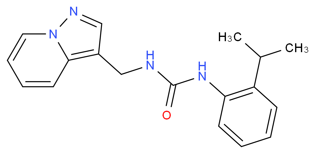 N-(2-isopropylphenyl)-N'-(pyrazolo[1,5-a]pyridin-3-ylmethyl)urea_分子结构_CAS_)