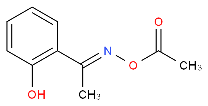 (E)-[1-(2-hydroxyphenyl)ethylidene]amino acetate_分子结构_CAS_54758-75-7