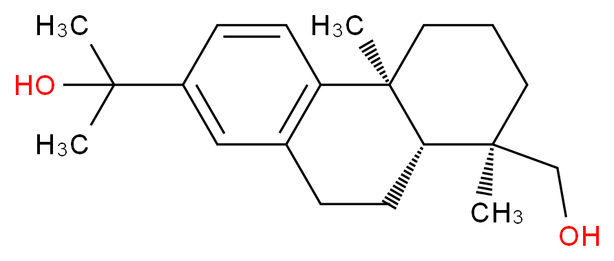 2-[(4bS,8R,8aR)-8-(hydroxymethyl)-4b,8-dimethyl-4b,5,6,7,8,8a,9,10-octahydrophenanthren-2-yl]propan-2-ol_分子结构_CAS_65894-41-9