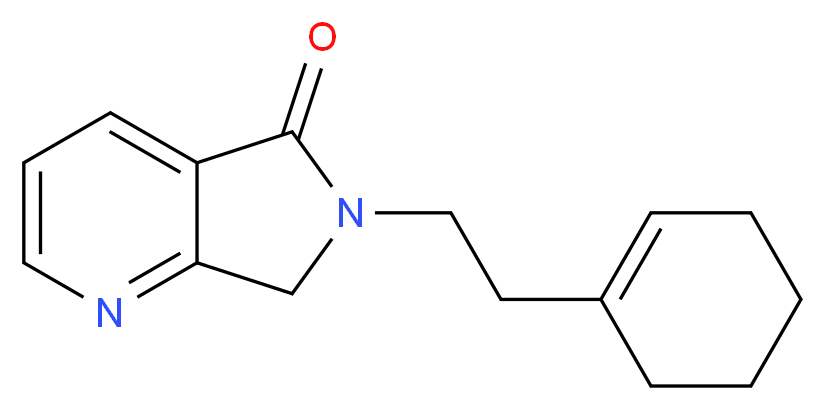 6-(2-cyclohex-1-en-1-ylethyl)-6,7-dihydro-5H-pyrrolo[3,4-b]pyridin-5-one_分子结构_CAS_)