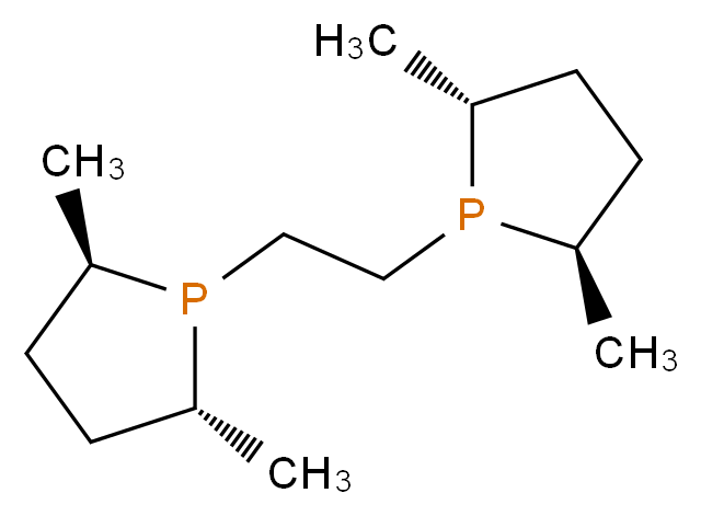 (2R,5R)-1-{2-[(2R,5R)-2,5-dimethylphospholan-1-yl]ethyl}-2,5-dimethylphospholane_分子结构_CAS_129648-07-3