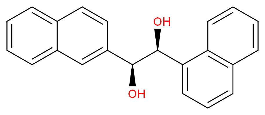 (S,S)-(-)-1-(1-萘基)-2-(2-萘基)-1,2-乙二醇_分子结构_CAS_229185-00-6)