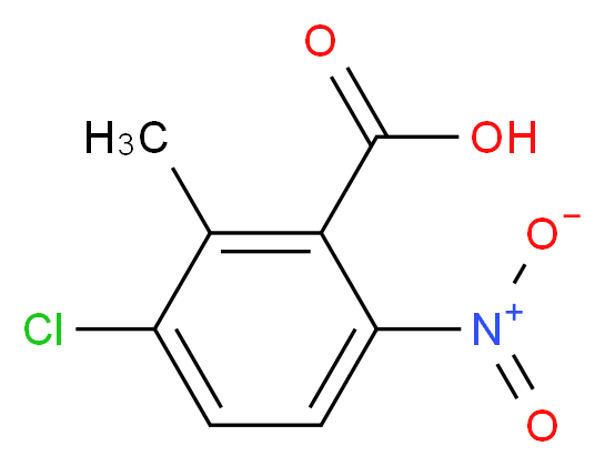 3-Chloro-2-methyl-6-nitrobenzoic acid_分子结构_CAS_86315-08-4)