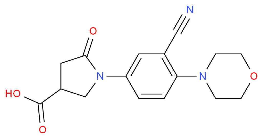 1-(3-cyano-4-morpholin-4-ylphenyl)-5-oxopyrrolidine-3-carboxylic acid_分子结构_CAS_)
