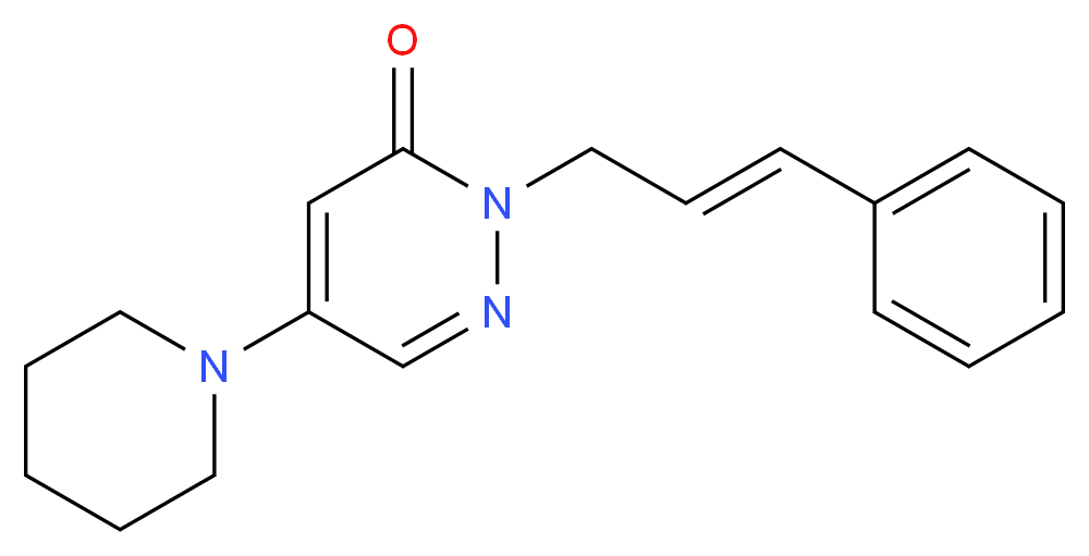2-[(2E)-3-phenylprop-2-en-1-yl]-5-piperidin-1-ylpyridazin-3(2H)-one_分子结构_CAS_)
