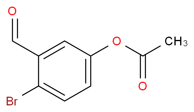 4-bromo-3-formylphenyl acetate_分子结构_CAS_915920-73-9