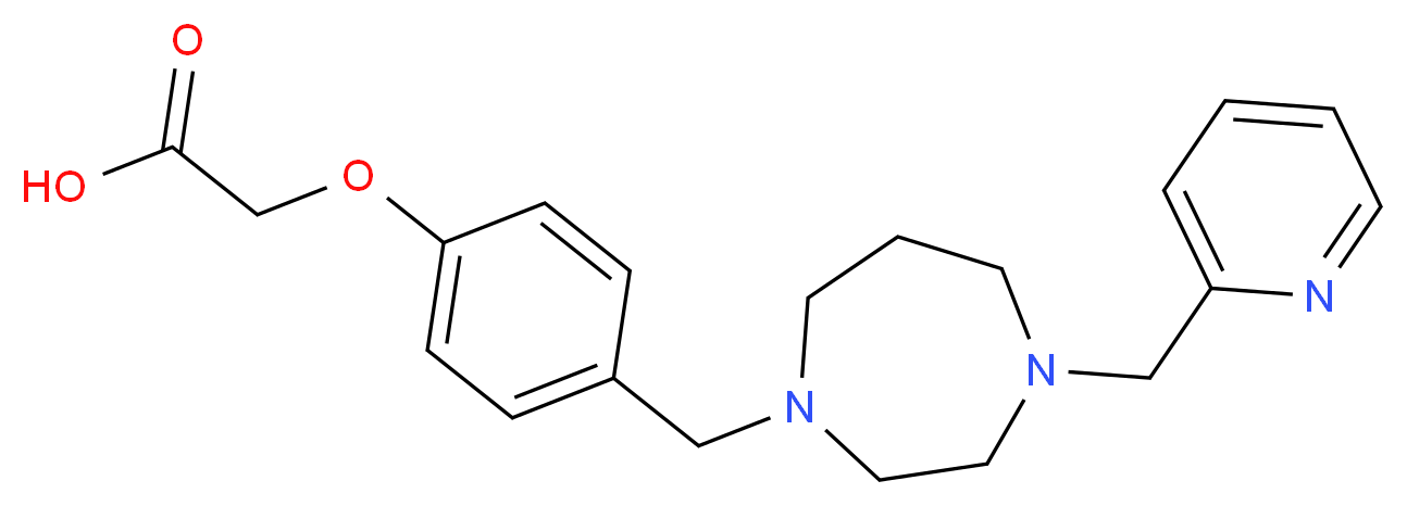 (4-{[4-(pyridin-2-ylmethyl)-1,4-diazepan-1-yl]methyl}phenoxy)acetic acid_分子结构_CAS_)