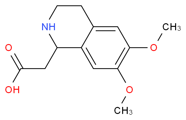 2-(6,7-dimethoxy-1,2,3,4-tetrahydroisoquinolin-1-yl)acetic acid_分子结构_CAS_303094-23-7