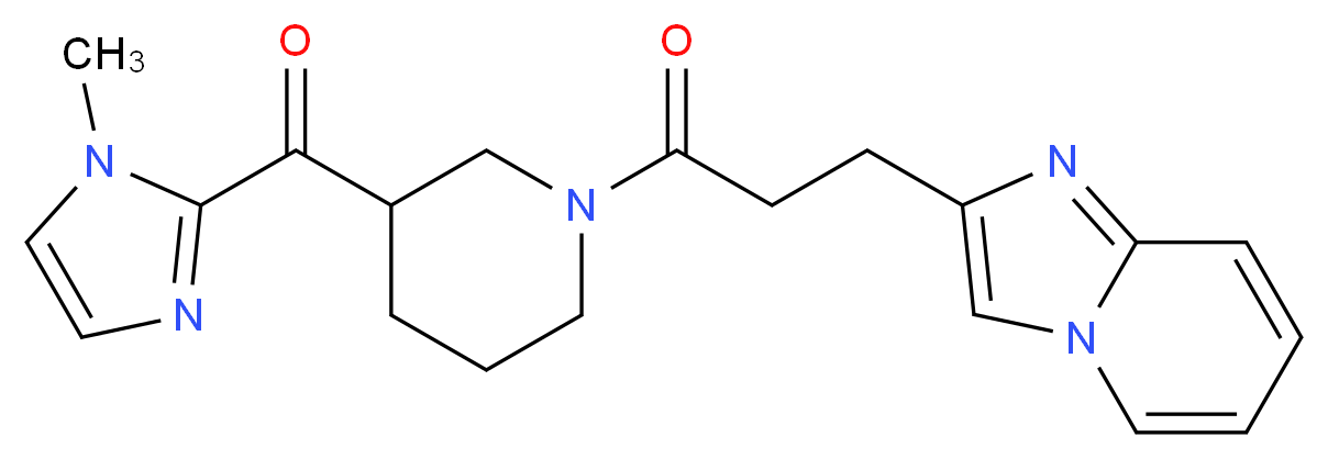 [1-(3-imidazo[1,2-a]pyridin-2-ylpropanoyl)-3-piperidinyl](1-methyl-1H-imidazol-2-yl)methanone_分子结构_CAS_)