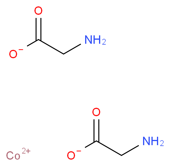 cobalt(2+) ion bis(2-aminoacetate)_分子结构_CAS_68201-98-9