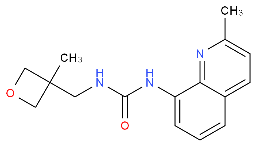 N-[(3-methyloxetan-3-yl)methyl]-N'-(2-methylquinolin-8-yl)urea_分子结构_CAS_)