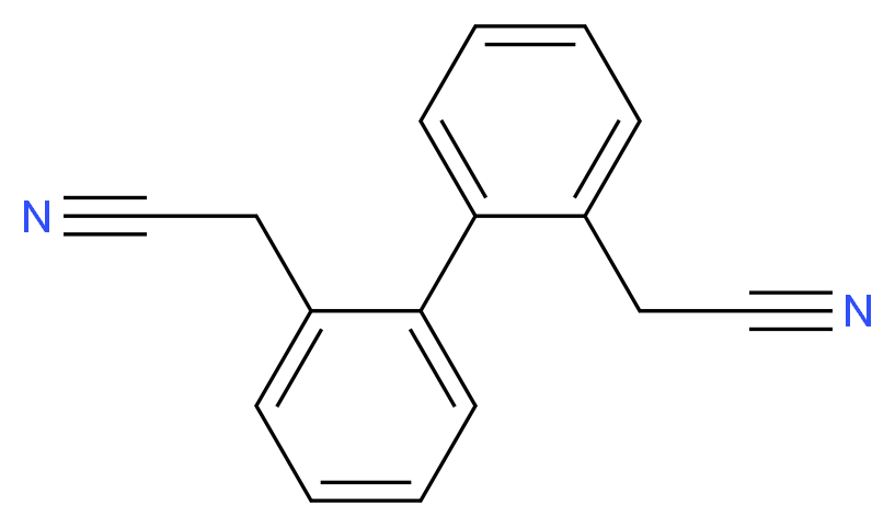 Biphenyl-2,2'-diacetonitrile_分子结构_CAS_93012-30-7)