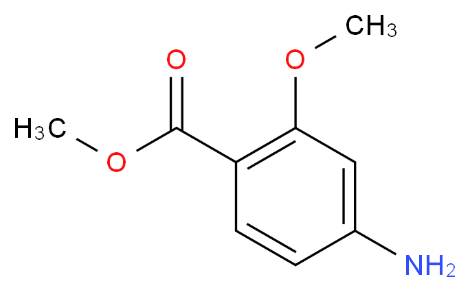 Methyl 4-amino-2-methoxybenzenecarboxylate_分子结构_CAS_27492-84-8)