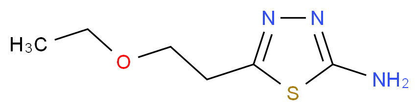 5-(2-Ethoxy-ethyl)-[1,3,4]thiadiazol-2-ylamine_分子结构_CAS_299936-83-7)