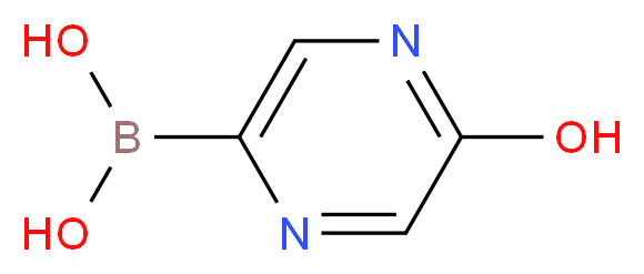 (5-hydroxypyrazin-2-yl)boronic acid_分子结构_CAS_1262116-48-2