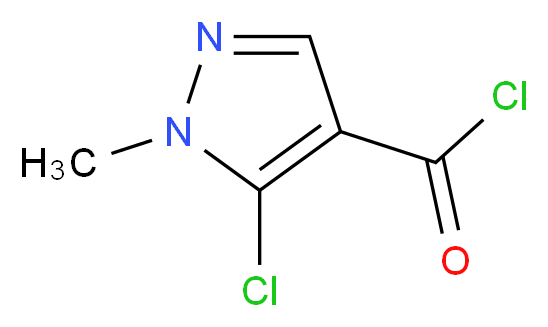 5-chloro-1-methyl-1H-pyrazole-4-carbonyl chloride_分子结构_CAS_110763-09-2