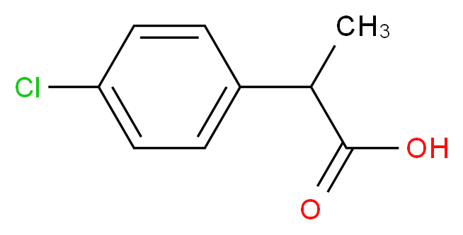 2-(4-chlorophenyl)propanoic acid_分子结构_CAS_938-95-4