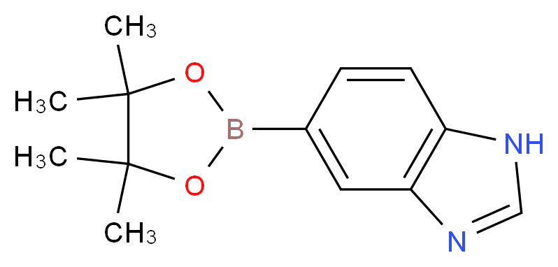 5-(tetramethyl-1,3,2-dioxaborolan-2-yl)-1H-1,3-benzodiazole_分子结构_CAS_1007206-54-3