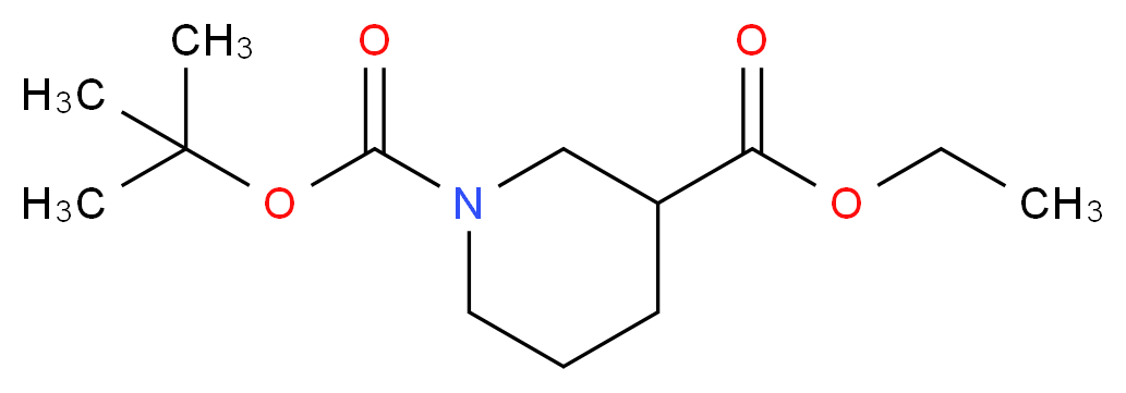 N-Boc-3-哌啶甲酸乙酯_分子结构_CAS_130250-54-3)