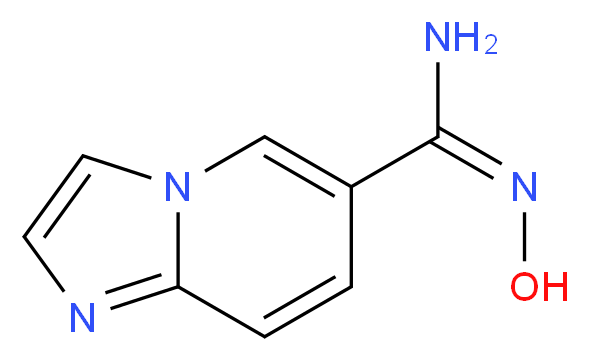 (E)-N'-hydroxyimidazo[1,2-a]pyridine-6-carboximidamide_分子结构_CAS_885950-24-3