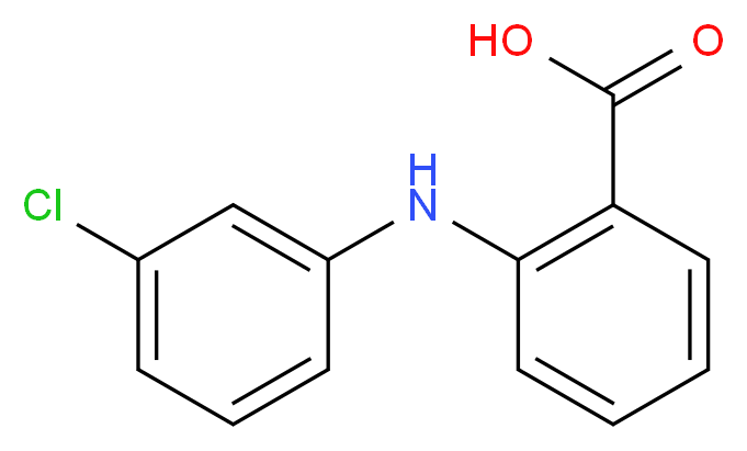 2-((3-Chlorophenyl)amino)benzoic acid_分子结构_CAS_13278-36-9)