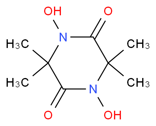 1,4-Dihydroxy-3,3,6,6-tetramethylpiperazine-2 5-dione_分子结构_CAS_)