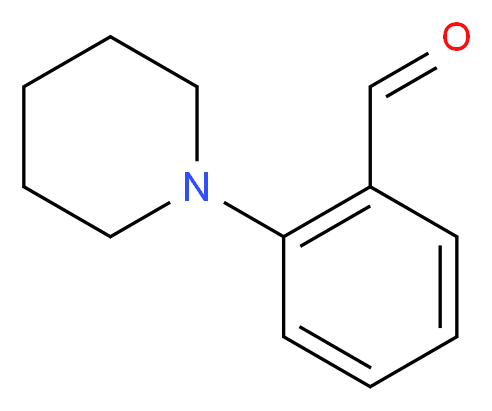 2-Piperidinobenzenecarbaldehyde_分子结构_CAS_34595-26-1)