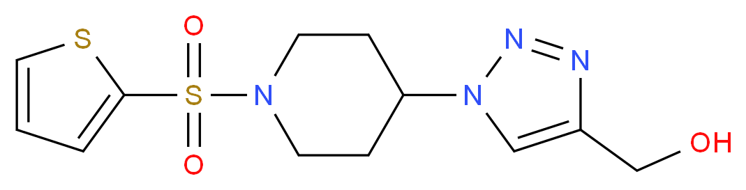 {1-[1-(2-thienylsulfonyl)piperidin-4-yl]-1H-1,2,3-triazol-4-yl}methanol_分子结构_CAS_)