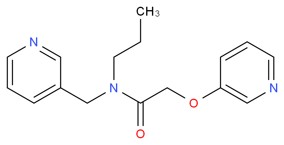 N-propyl-N-(pyridin-3-ylmethyl)-2-(pyridin-3-yloxy)acetamide_分子结构_CAS_)
