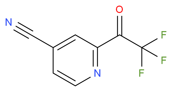 2-(2,2,2-trifluoroacetyl)isonicotinonitrile_分子结构_CAS_1060809-94-0)