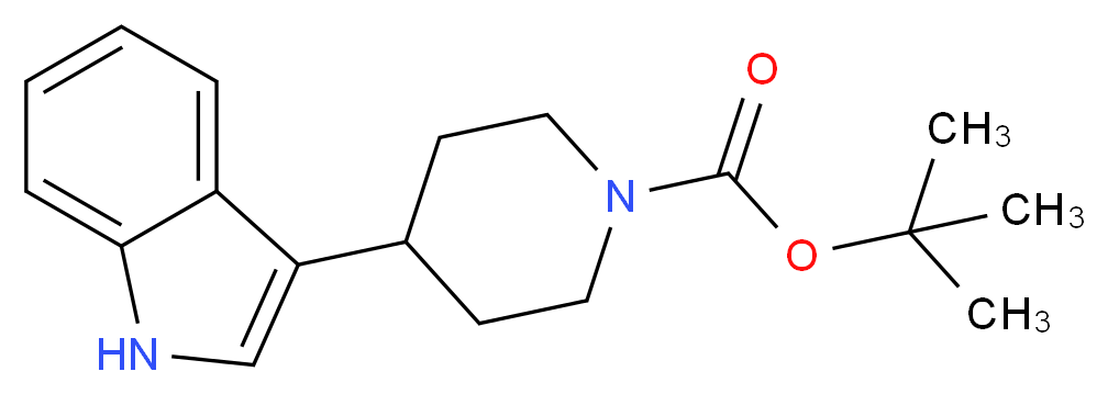 tert-Butyl 4-(1H-indol-3-yl)-piperidine-1-carboxylate_分子结构_CAS_155302-28-6)