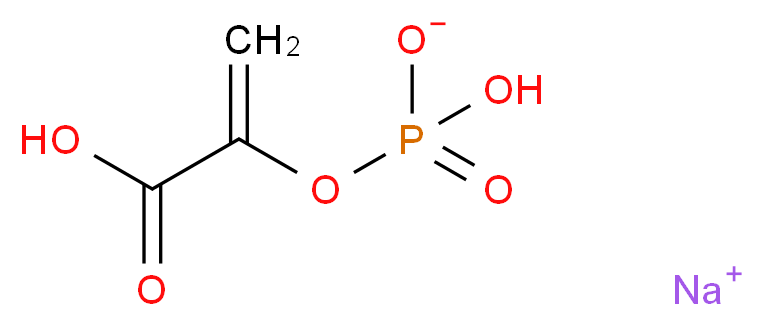 磷烯醇丙酮酸 三钠盐 水合物_分子结构_CAS_5541-93-5(anhydrous))