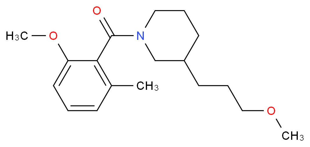 1-(2-methoxy-6-methylbenzoyl)-3-(3-methoxypropyl)piperidine_分子结构_CAS_)