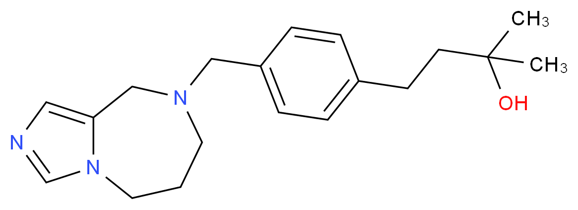 4-[4-(6,7-dihydro-5H-imidazo[1,5-a][1,4]diazepin-8(9H)-ylmethyl)phenyl]-2-methyl-2-butanol_分子结构_CAS_)